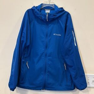 EUC Columbia Jacket Mens XL Blue Full Zip Lightweight Outdoors